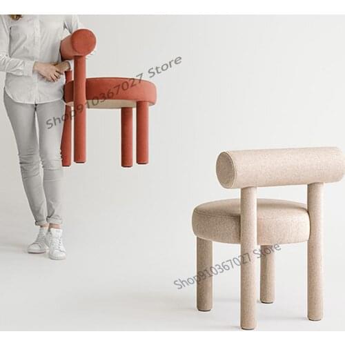 Modern Minimalist Home Chair Restaurant Dining Chair Light Luxury Backrest Soft Package Model Room Chair