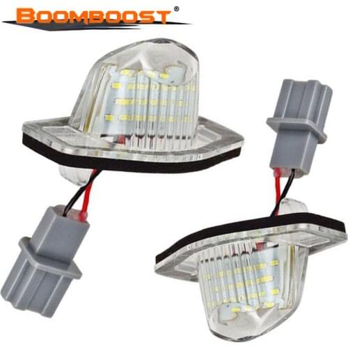 LED Number License Plate Light 6000K 12V for Honda/Jazz/Fit/CR-V/Odyssey Xenon White 18 SMD car styling 1Pair