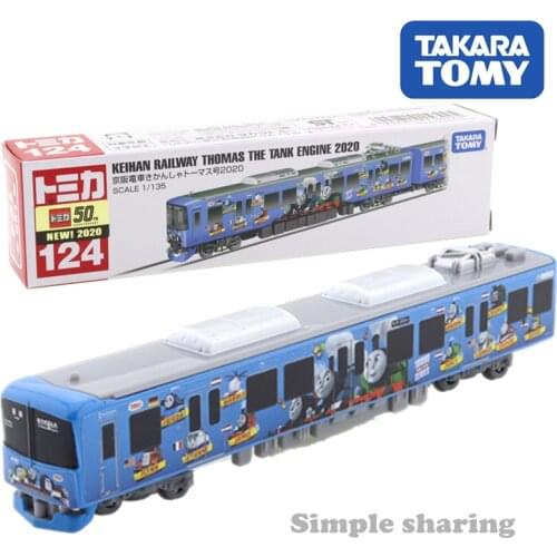 Takara Tomy Long Type Tomica No.124 Keihan Electric Railway Thomas 2020 Train 1/135 Kids Toys Motor Vehicle Diecast Metal Model