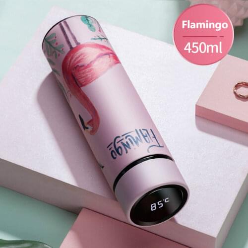 450ml Thermos Water Bottle Coffee Mug Smart Touch Temperature Display Thermos Cup Portable Stainless Steel Thermos Mug