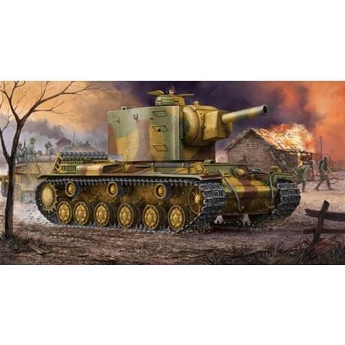 Trumpeter 00367 1/35 WWII German Pz.Kpfm KV-2 754(r) Tank Static Model Kit DIY TH05595-SMT6