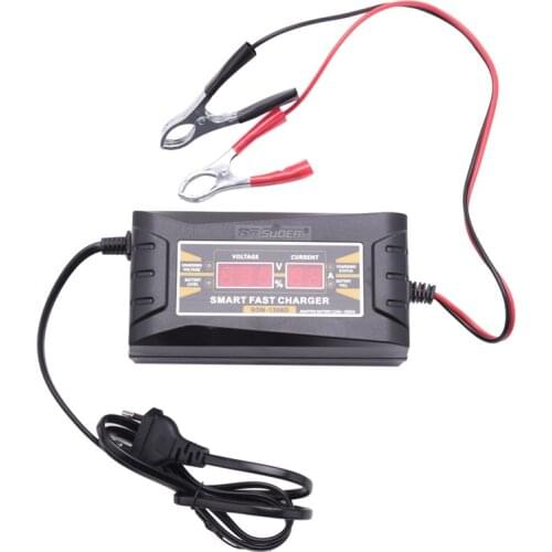 New-Son-1210D+ Lcd Smart Fast Lead-Acid Battery Charger 12V 10A For Car Motorcycle Eu Plug