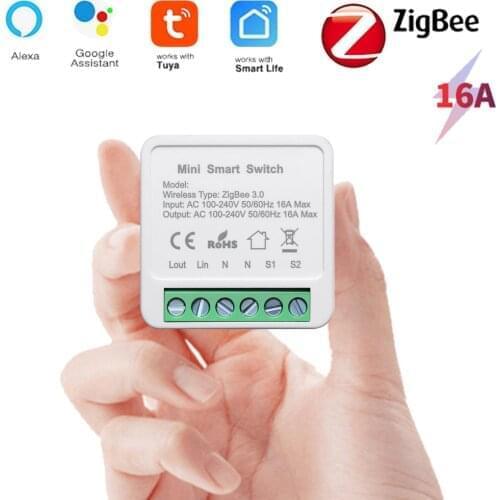 Tuya Smart ZigBee Switch Module Home Automation DIY Breaker Supports 2 Way Control Work with Alexa Google Home