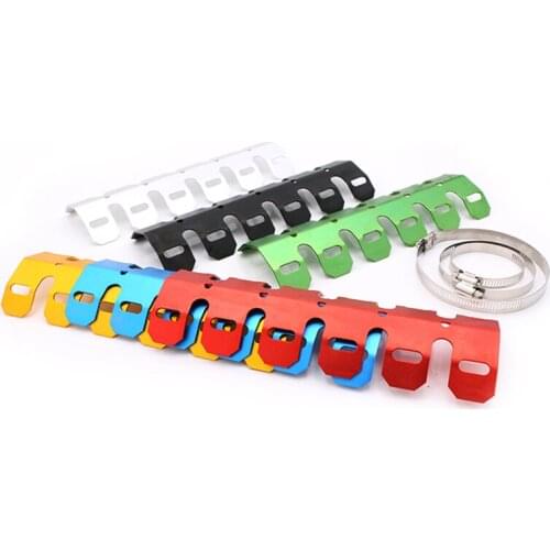Motorcycle Refit Exhaust Muffler Pipe Shield Heat Cover Retro Black Motorbike Scooter Multicolor Exhaust Muffler Pipes Protector