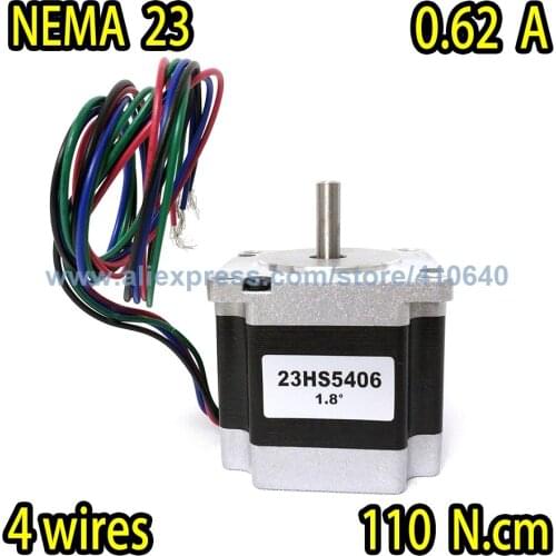 In Stock! Free shipping step motor 23HS5406 0.62 A 110 N.cm with 4 lead wires and step angle 1.8 degree Super Sales