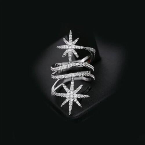 Across Star Promise Ring Real 925 Sterling Silver Micro pave AAAAA Zircon Party Wedding Band Rings For Women Jewelry Best Gift