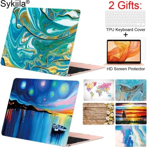 Hard Case for Macbook Air 11 13 inch Pro 13 M1 15 16 12 Retina Matte Cover Shell Touch Bar ID Design A2289 A2337 2020 Print 2018