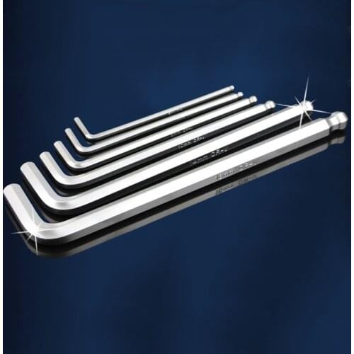 1-5Pcs 1.5mm-10mm CR-V Steel L-Shape Hex Key Repair Tools Powerful Type Allen Wrench Spanner Ball Head Allen Key Lengthen