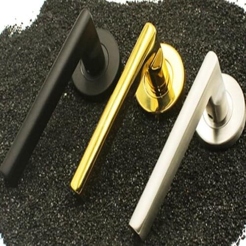 1PC One side Door Handles for Interior Doors Outside Black Door Handle Black Golden Silver Door Pulls Without Lock Free Shipping