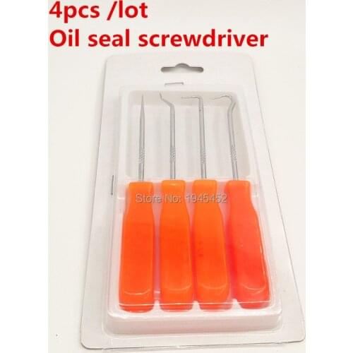 4 pcs Car Stainless Steel Oil Seal Screwdriver Craft Hobby Auto Small Parts O-Ring Seal Remover Hook disassembly Tool Kits