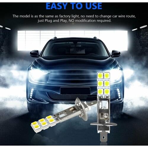 5050 Fog Driving Light Lamp 360° DC12V-24V H1 LED Headlight Bulbs Parts
