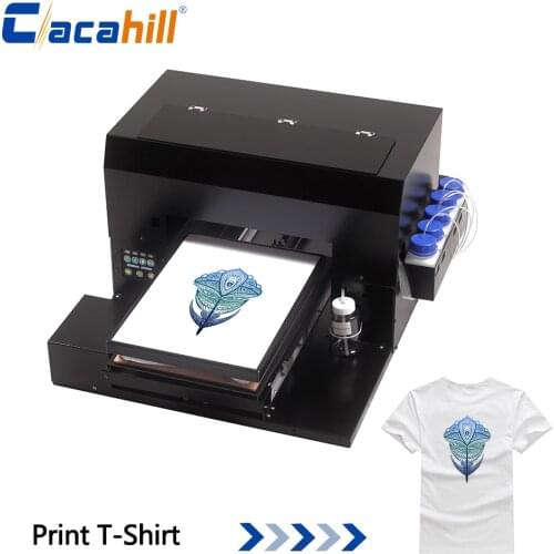 6-color inkjet type A3 flatbed printer DTG digital garment printer for T-shirt/shorts/pillow/glove printing