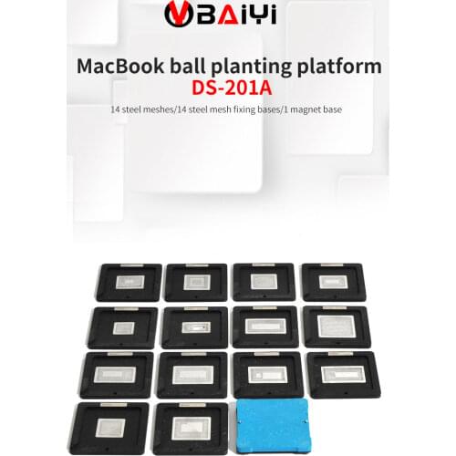 DS-201A DS-201B BGA balls Reballing kit tin plating platform for Macbook CPU GPU PCH PUM SMC , T1, T2 RAM NAND WIFI Power chips