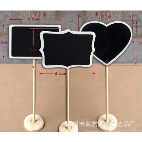 Free Shipping 20pcs/lot Wooden Made Blackboard DIY Holder Place Card Name Card