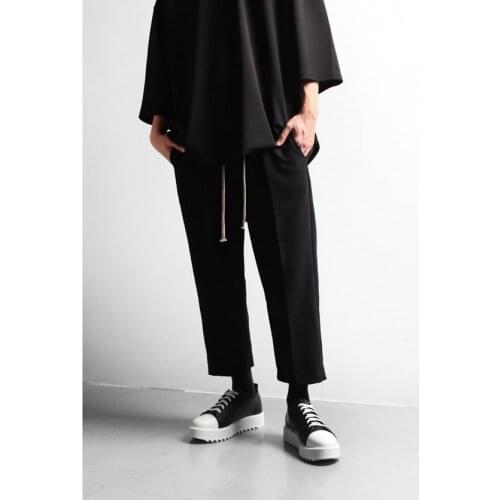 Casual pants mens autumn Korean fashion sagging pants sagging straight pants thin loose wide leg pants