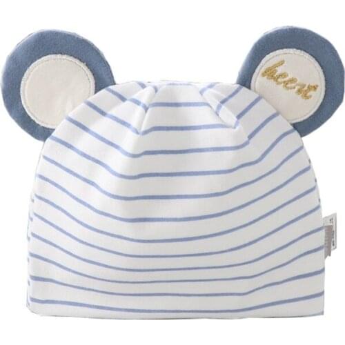 Baby Soft Cotton Hat Cute Printed Cartoon Ears Beanie Newborn Infant Warm Cap