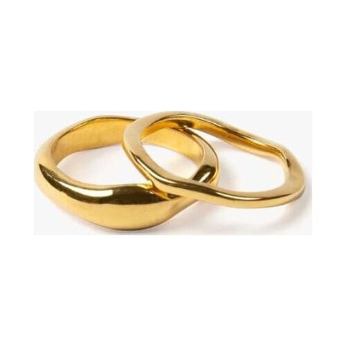 Stainless Steel Rings For Womens Plated Gold Minimalist Trendy Love Personalized Luxury Jewellery Gothic Accessories Jewelry