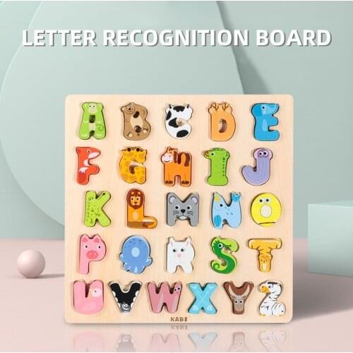 Montessori Childrens Toy Animal Alphabet Matching Educational Childrens Toys Preschool Wooden