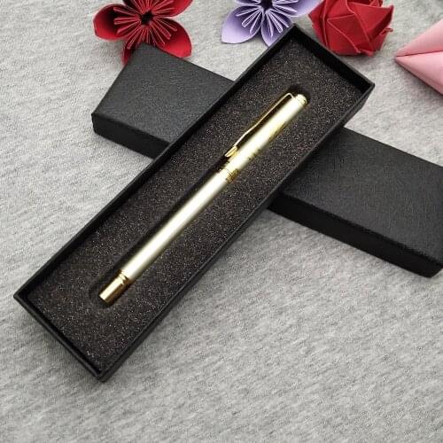 Custom your name text free on gold pen body 3-12letters is better to show and you can put any symbol free shipping with pen box