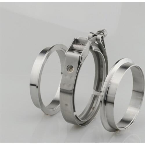 Stainless Steel 1.75/2/2.5/3/3.25/3.5 inch Quick Release V band Clamp Auto V-band Exhaust Male Female Flange Vband Clamp New