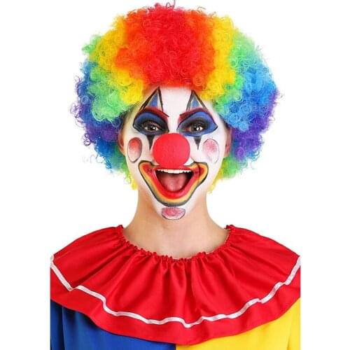 Halloween Funny Circus Clown Wigs Caps Disco Explosive Head Wig Dance Bar Wedding Party Dress Performance Decoration Props