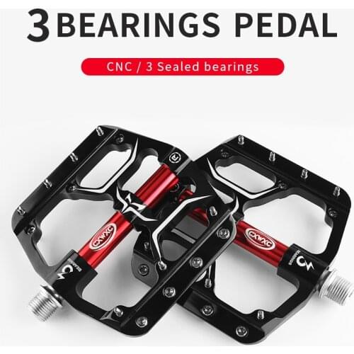 Flat Bike MTB Road 3 Sealed Bearings Bicycle Pedals Mountain Bike Pedals Wide Platform Pedales Anti-Slip Pedals