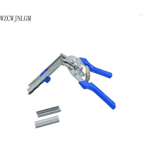 1pcs Hog Ring Plier Tool and 600pcs M Clips Chicken Mesh Cage Wire Fencing Crimping Solder Joint Welding Repair Hand Tools