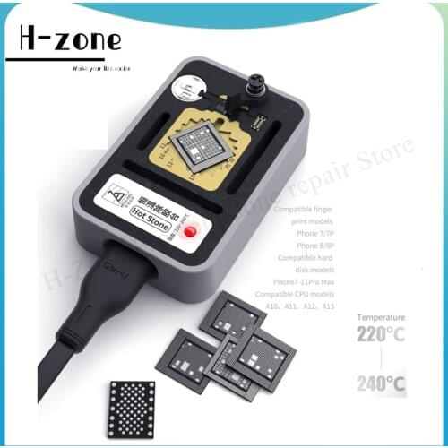 QIANLI Hot Stone preheat IC CPU fingerprint Heating Platform for iPhone 7-11Pro Max NAND A10 A11 A12 A13 Glue Remove Tools