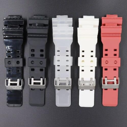 Watch Accessories Rubber Strap Mens Pin Buckle Resin Watch Strap Suitable for Casio G-shock GD120 GA100 GA110 GW8900 watch band