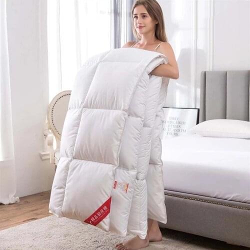 Luxury 95 % White Goose/Duck Down Quilt Duvets five star hotel Winter Comforters 100% Cotton Cover King Queen Twin Full Size