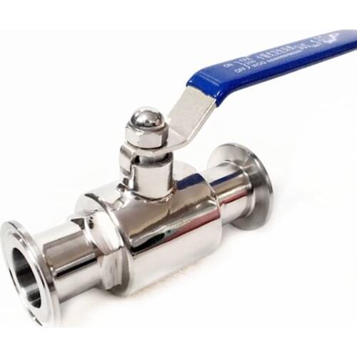 1-1/2" 1.5" OD 38MM Stainless Steel SS304 Sanitary Full Port Ball Valve Clamp Type Ferrule