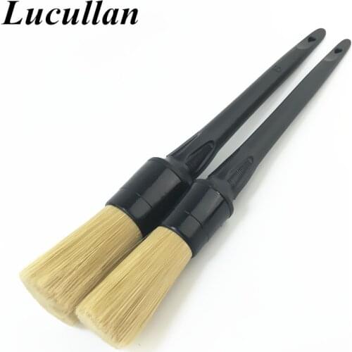 Lucullan Super Dense Finesse Hair Brush Clean Interior or Exterior, Leather Seats, Car Detailing Kit, Detailing Brush