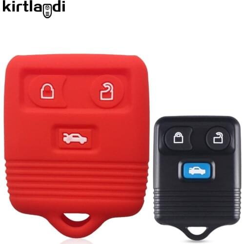 Silicone Car Key Cover Holder Keychain for Ford Mustang Focus Grand Marquis Explorer Escape Sable Transit for Lincoln Navigator