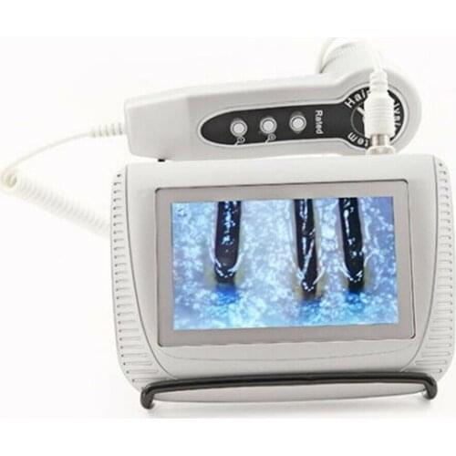 5 Inch LCD Screen Digital Skin Diagnosis system Hair analyzer analysis Portable Rechargeable Scanner Freeze frame Fixed