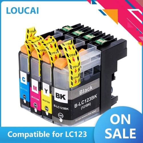 Compatible ink cartridges for Brother LC 123 MFC J4410DW J4510DW J870DW DCP J4110DW J132W J152W J552DW printer LC123 XL 123