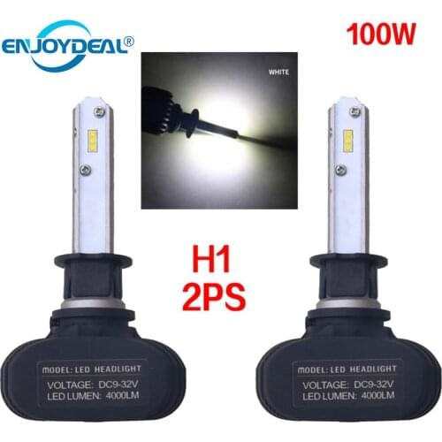 Ultra-Bright 2PCS COB H1/H3/H4/H7/H8/9005 S1 LED 9005 8000Lm Car Headlight Bulbs Fog Lights White 6500K 50W Auto Headlamp