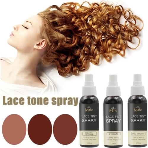 Tinted Lace Aerosol Spray Lace Dye Spray and Lace Adhesive Glue for Lace Wig Toupee Free for Lace Wig Toupee