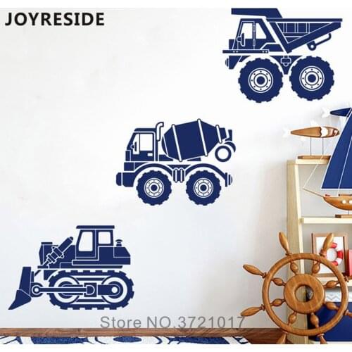 Tractor Cars Little Tractors Wall Sticker Home Boys Rooms Decoration Gift Wall Sticker Kids Nursery Bedroom Decor Boy Toys M284