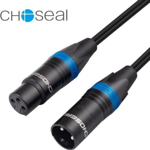 Choseal QS6766 XLR Microphone Extension Audio Cannon Cable XLR Male To Female Aux Cable For Speaker Microphone