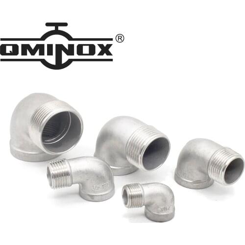 1/4"3/8" 1/2" 3/4"1" 1-1/2" Elbow 90 Degree Angled SS304 Male x Female Threaded Pipe Fittings Elbow Threaded connection Adapter
