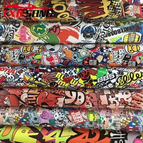 NEW Bomb Vinyl Sticker on Car DIY Graffiti Sticker Bomb Wrap Car Stickers Motorcycle Accessories full car decals Car Styling