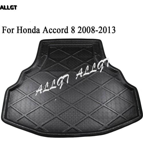 Waterproof Rear Trunk Linear Cargo Floor Mat Automotive for Honda Accord 8 2008 2009 2010 2011 2012 2013 Black