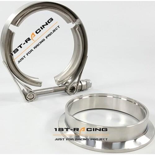 3.5" 89mm V-BAND Clamp+ Flange ALL STAINLESS STEEL EXHAUST TURBO HOSE 3.5