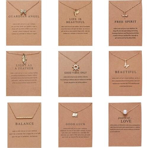 XUAN NGAN Golden Butterfly Necklace Gold-color Pearls of LOVE Good Luck Elephant Free Spirit Dragonfly Beautiful Necklace