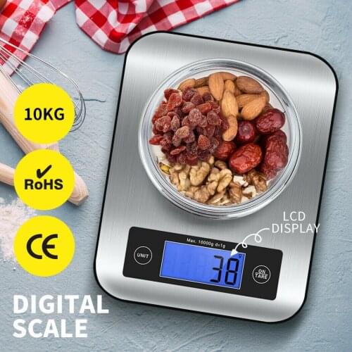 10kg Kitchen Digital Scale LCD Electronic Vintage Scales Food Weighing Diet Postal Balance Measuring Kitchen Tools Scales
