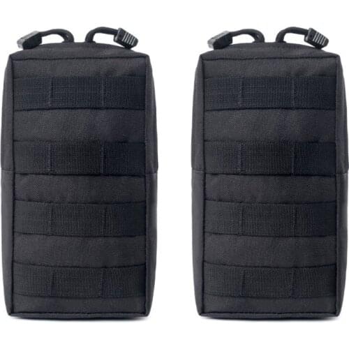 2pcs/set Tactical 600D Nylon MOLLE Pouch Bag Waist Pack Utility Bags Vest Gadget for Outdoor hunting camping