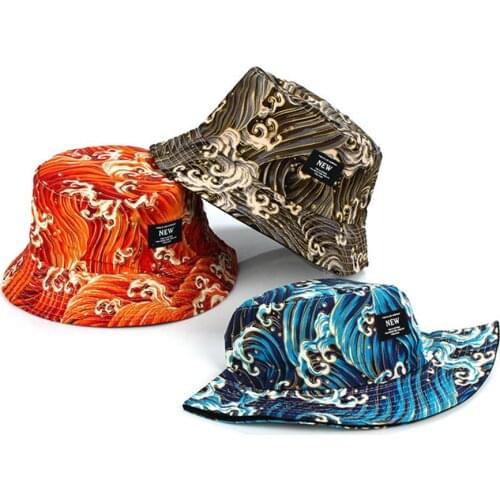 2020 Fashion Hip Hop Cotton print on both sides Bucket Hat Fisherman Hat outdoor travel hat Sun Cap Hats for Men and Women