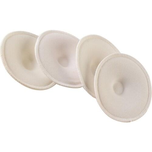 4pcs Soft Absorbent Reusable Nursing Baby Feeding Breast Pads Washable