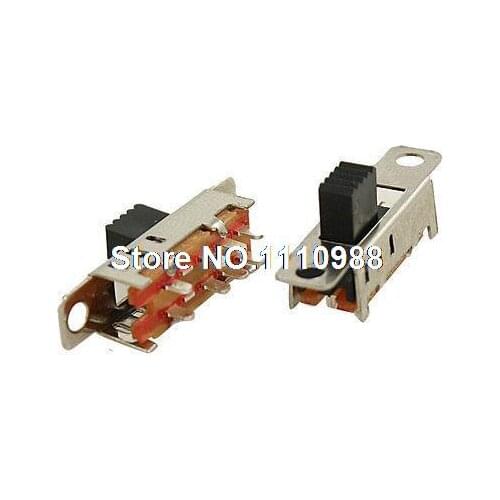5 Pcs 8 Pin PCB 3 Position On/On/On DP3T 2P3T Panel Mini Slide Switch SS23E04-G5