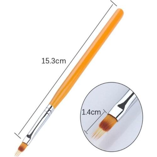 5 Pcs Gradient Nail Brush Painting Pen UV Gel Drawing Brush Rhinestone Wooden Handle Manicure Nail Art Tool By Free Shipping